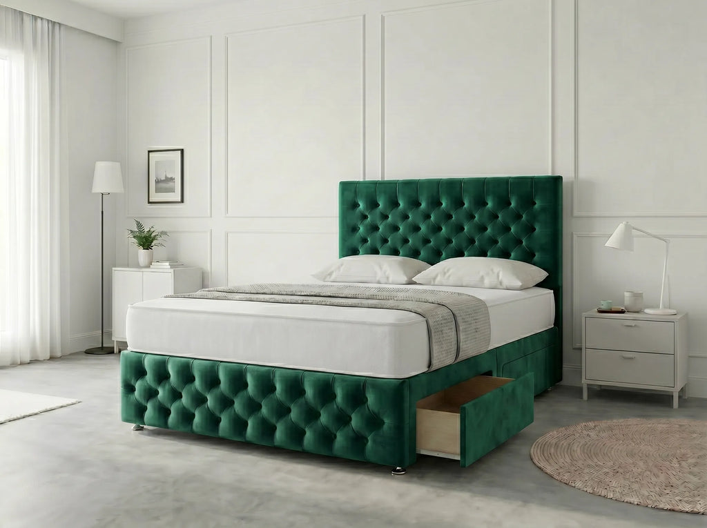 Premier Sleigh Style | Divan Storage Bed with Pull-Out Drawers (UK) | Discount Bed Store (DBS) #DB145 (Copy)