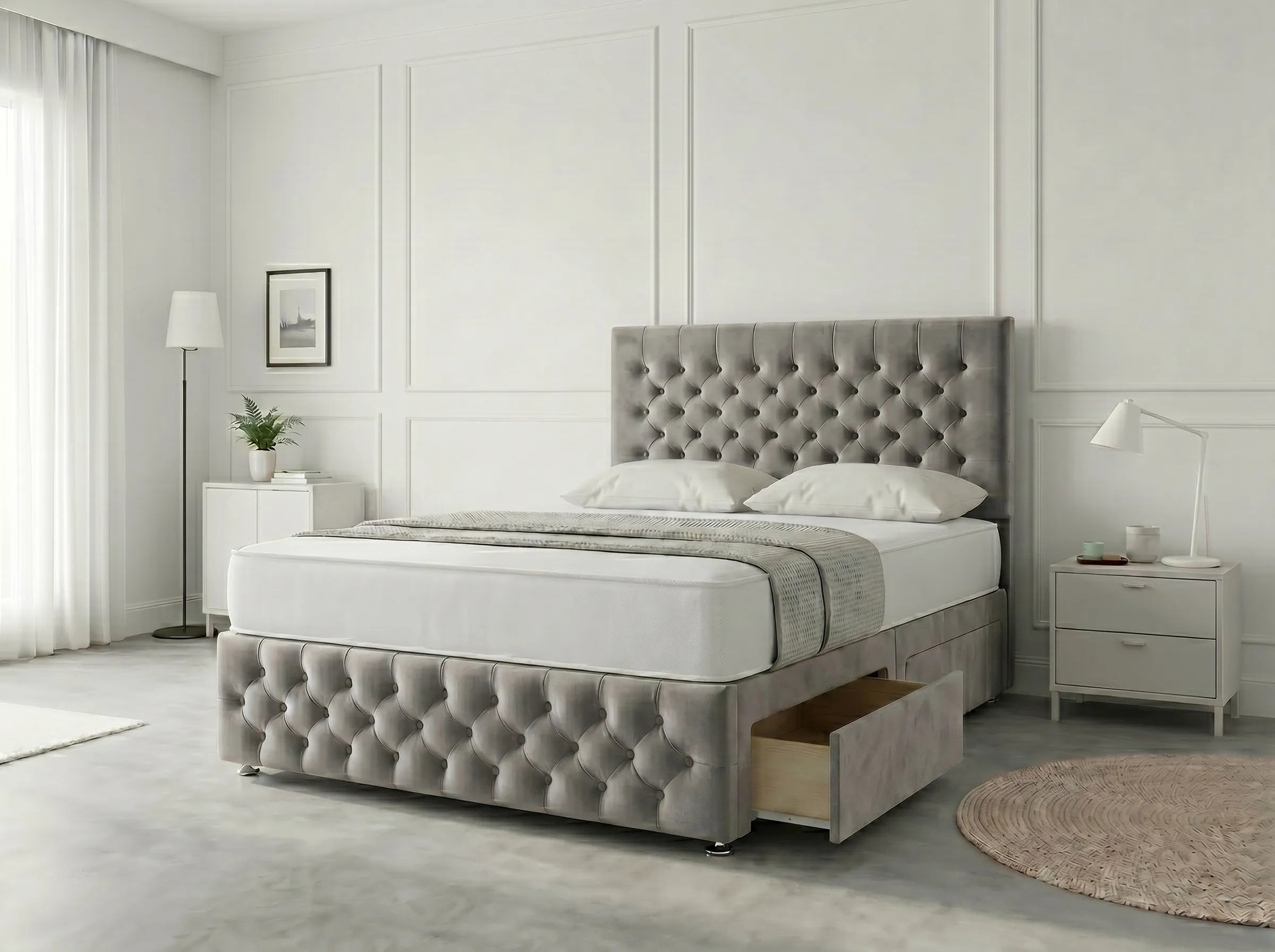 Premier Sleigh Style | Divan Storage Bed with Pull-Out Drawers (UK) | Discount Bed Store (DBS) #DB145 (Copy)