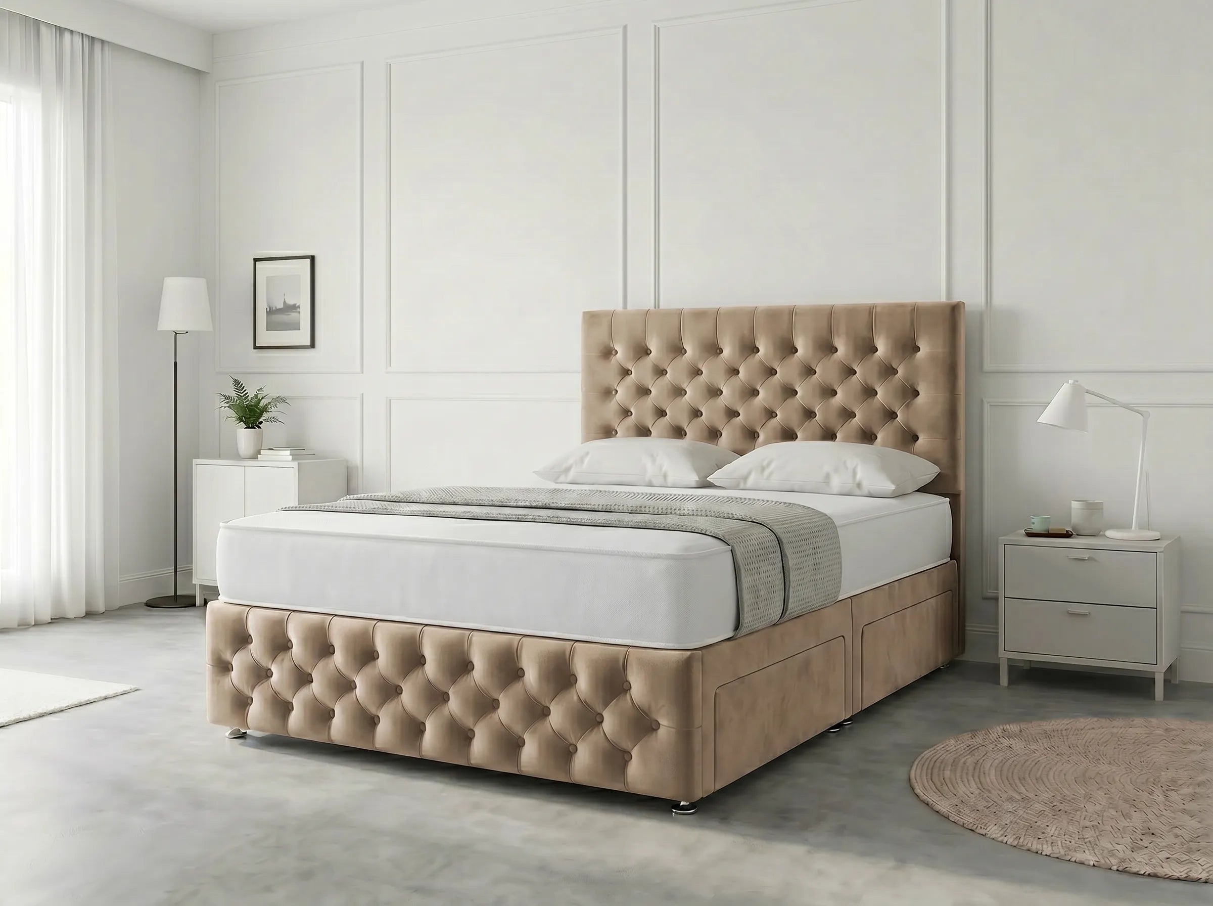 Premier Sleigh Style | Divan Storage Bed with Pull-Out Drawers (UK) | Discount Bed Store (DBS) #DB145 (Copy)