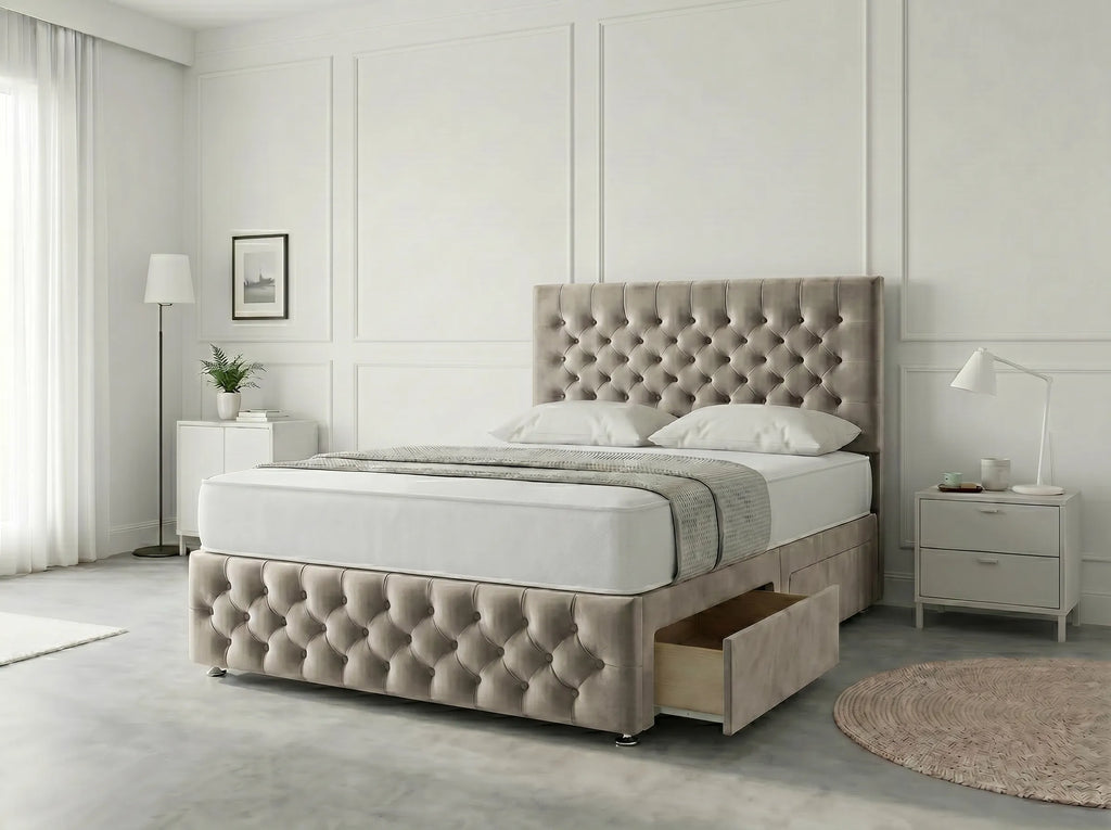 Premier Sleigh Style | Divan Storage Bed with Pull-Out Drawers (UK) | Discount Bed Store (DBS) #DB145 (Copy)