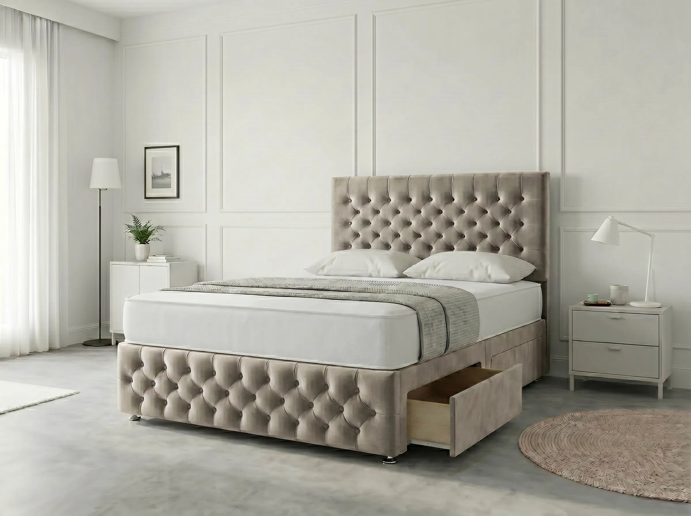 Premier Sleigh Style | Divan Storage Bed with Pull-Out Drawers (UK) | Discount Bed Store (DBS) #DB145 (Copy)