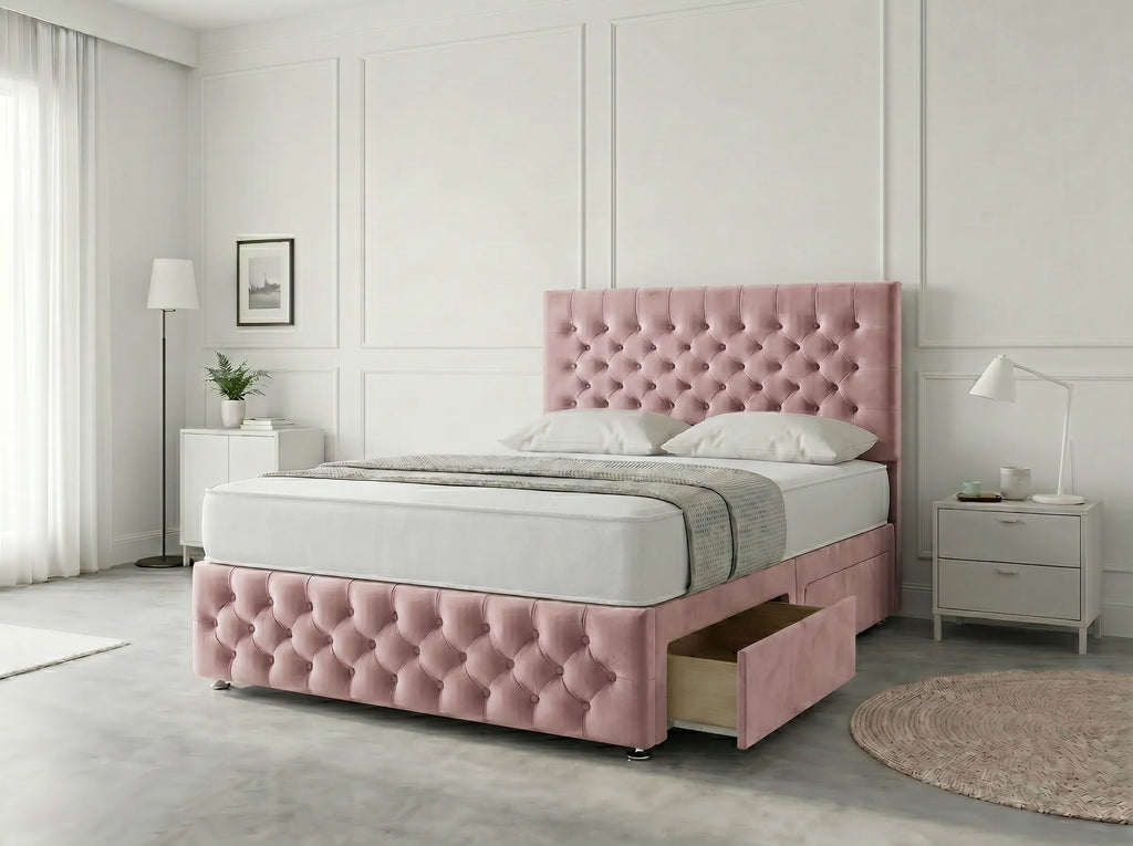 Premier Sleigh Style | Divan Storage Bed with Pull-Out Drawers (UK) | Discount Bed Store (DBS) #DB145 (Copy)