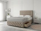 Premier Sleigh Style | Divan Storage Bed with Pull-Out Drawers (UK) | Discount Bed Store (DBS) #DB145