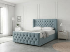 Luxury Curve Dream | Divan Drawer Bed Frame with Concealed Drawer Storage (UK) | Discount Bed Store (DBS) #DB146