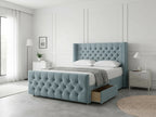 Luxury Curve Dream | Divan Drawer Bed Frame with Concealed Drawer Storage (UK) | Discount Bed Store (DBS) #DB146