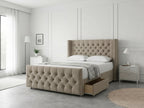 Luxury Curve Dream | Divan Drawer Bed Frame with Concealed Drawer Storage (UK) | Discount Bed Store (DBS) #DB146
