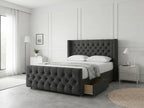 Luxury Curve Dream | Divan Drawer Bed Frame with Concealed Drawer Storage (UK) | Discount Bed Store (DBS) #DB146