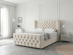 Luxury Curve Dream | Divan Drawer Bed Frame with Concealed Drawer Storage (UK) | Discount Bed Store (DBS) #DB146