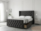 Luxury Curve Dream | Divan Drawer Bed Frame with Concealed Drawer Storage (UK) | Discount Bed Store (DBS) #DB146
