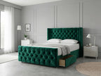 Luxury Curve Dream | Divan Drawer Bed Frame with Concealed Drawer Storage (UK) | Discount Bed Store (DBS) #DB146