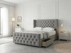 Luxury Curve Dream | Divan Drawer Bed Frame with Concealed Drawer Storage (UK) | Discount Bed Store (DBS) #DB146