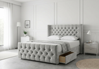 Luxury Curve Dream | Divan Drawer Bed Frame with Concealed Drawer Storage (UK) | Discount Bed Store (DBS) #DB146