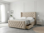 Luxury Curve Dream | Divan Drawer Bed Frame with Concealed Drawer Storage (UK) | Discount Bed Store (DBS) #DB146