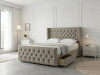 Luxury Curve Dream | Divan Drawer Bed Frame with Concealed Drawer Storage (UK) | Discount Bed Store (DBS) #DB146