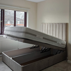 LinearLuxe Panel #B145| Optional Divan Ottoman Bed Frame (UK) | Discount Bed Store (DBS)