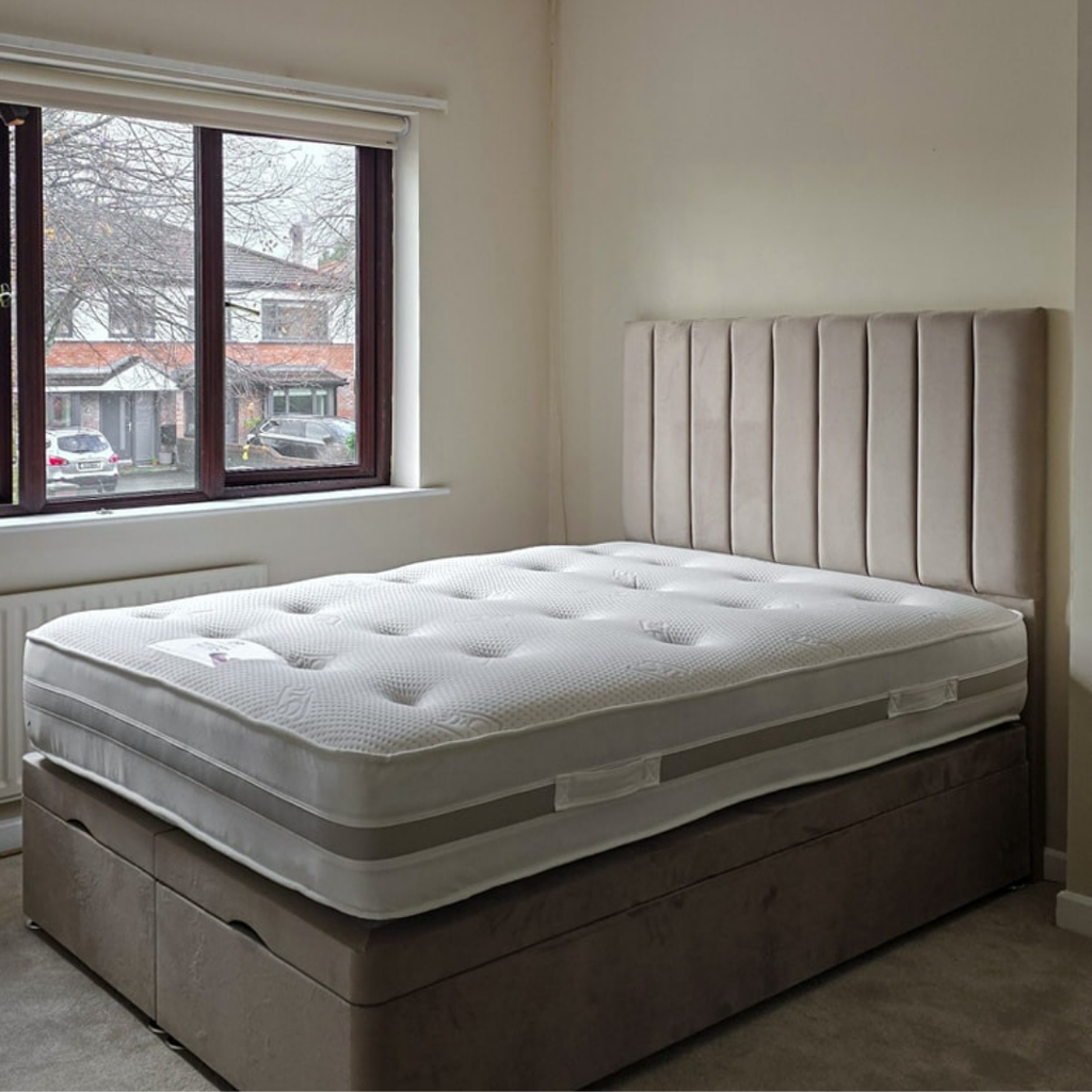 LinearLuxe Panel #B145| Optional Divan Ottoman Bed Frame (UK) | Discount Bed Store (DBS)