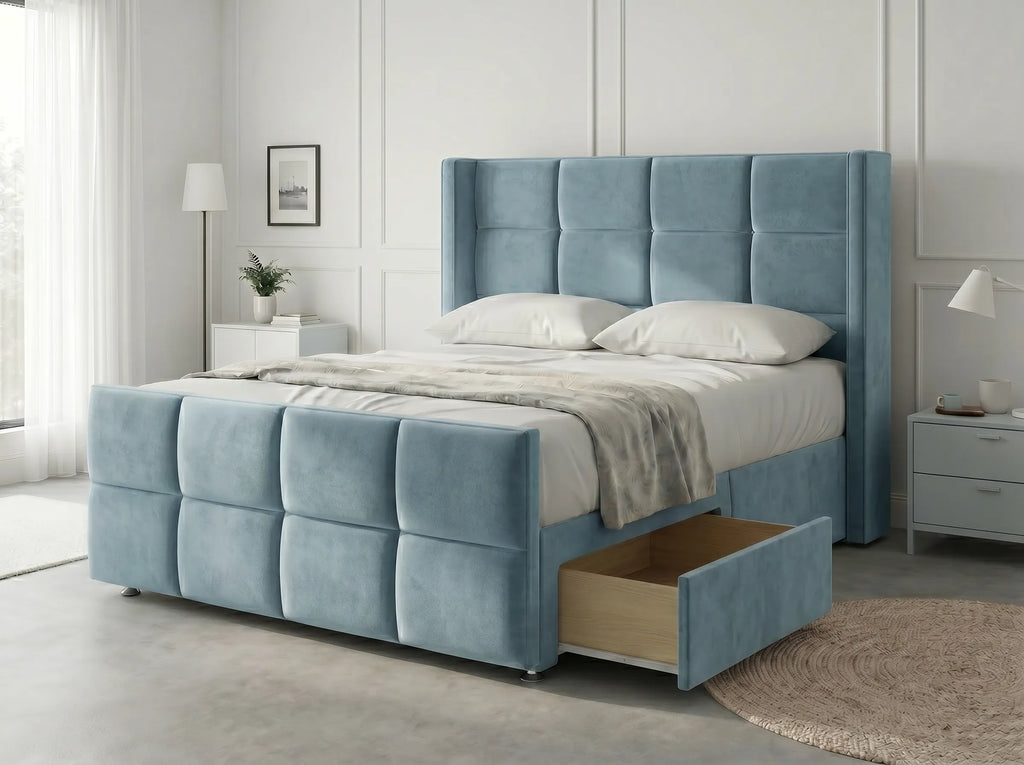 Timeless Sleigh Comfort | Divan Drawer Base with Functional Storage Drawers (UK) | Discount Bed Store (DBS) #DB147