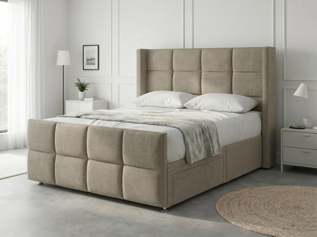 Timeless Sleigh Comfort | Divan Drawer Base with Functional Storage Drawers (UK) | Discount Bed Store (DBS) #DB147