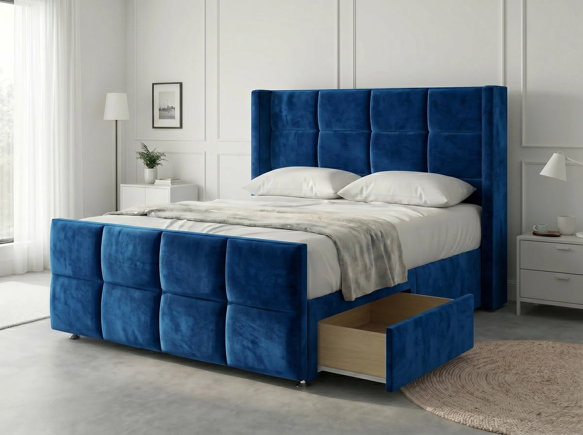 Timeless Sleigh Comfort | Divan Drawer Base with Functional Storage Drawers (UK) | Discount Bed Store (DBS) #DB147