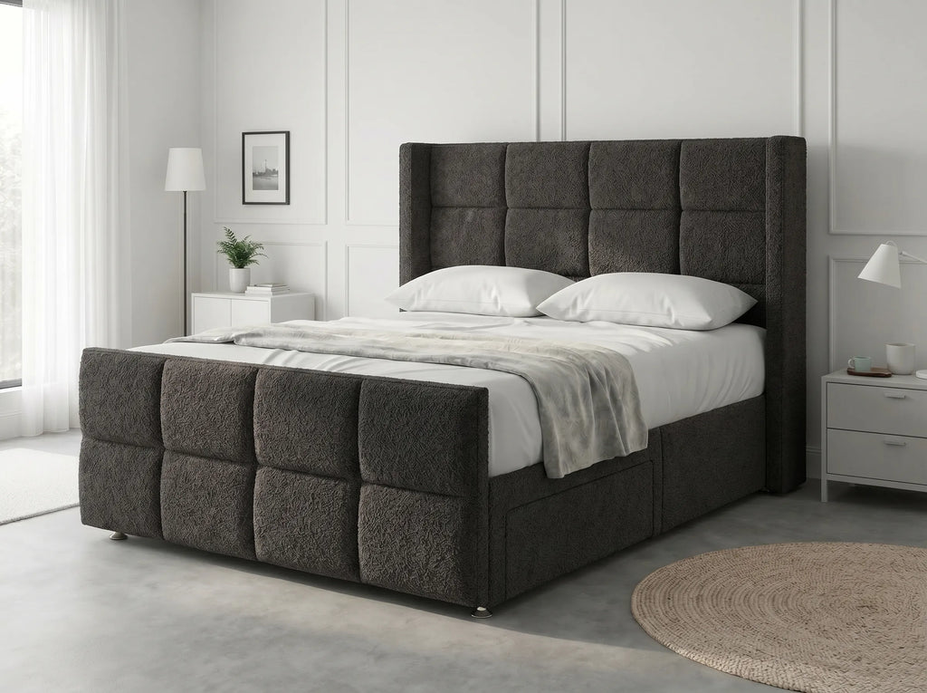 Timeless Sleigh Comfort | Divan Drawer Base with Functional Storage Drawers (UK) | Discount Bed Store (DBS) #DB147