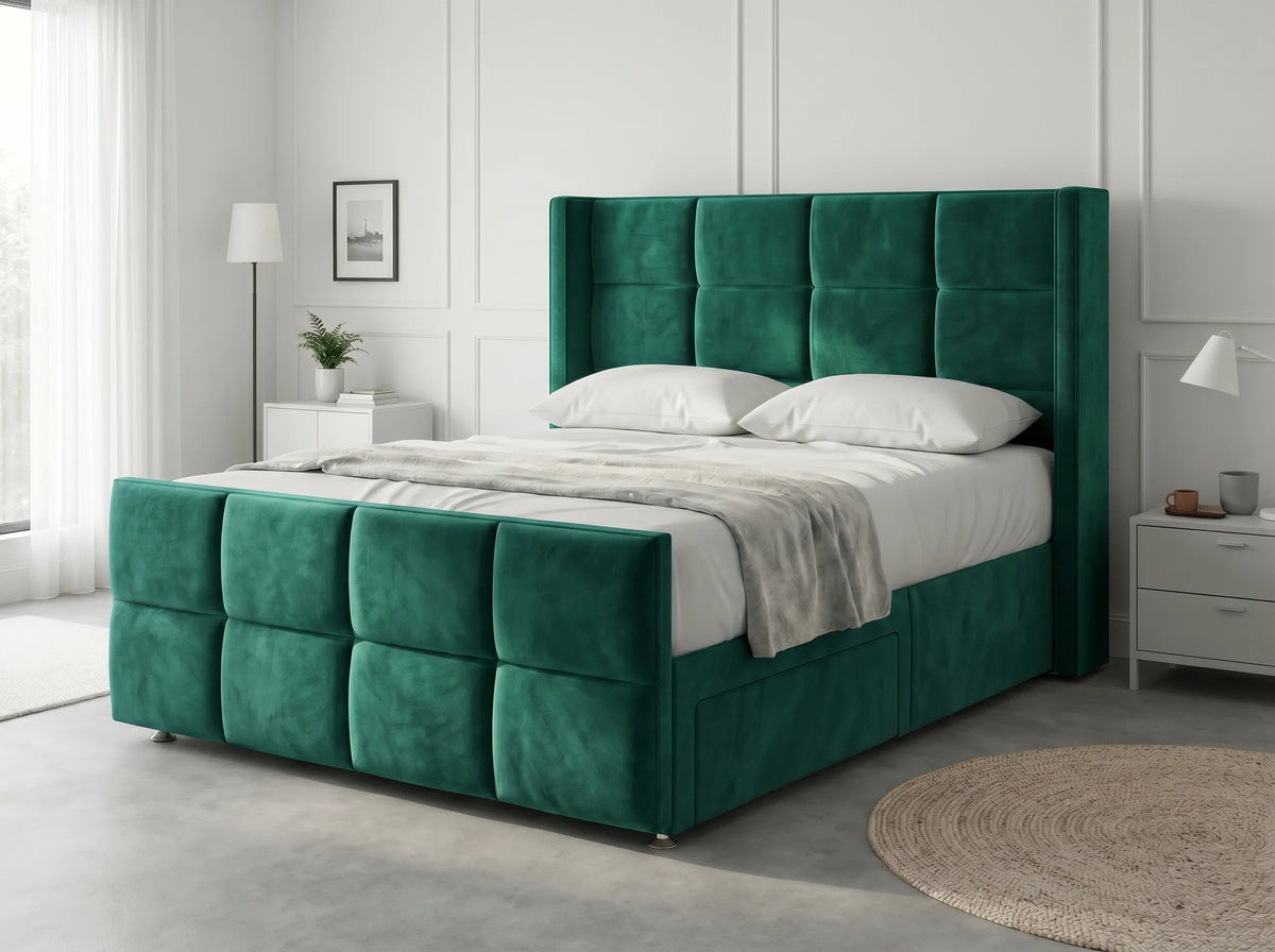 Timeless Sleigh Comfort | Divan Drawer Base with Functional Storage Drawers (UK) | Discount Bed Store (DBS) #DB147