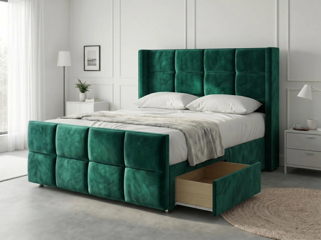 Timeless Sleigh Comfort | Divan Drawer Base with Functional Storage Drawers (UK) | Discount Bed Store (DBS) #DB147