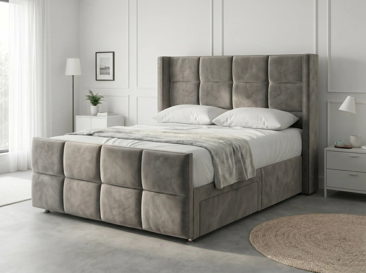 Timeless Sleigh Comfort | Divan Drawer Base with Functional Storage Drawers (UK) | Discount Bed Store (DBS) #DB147