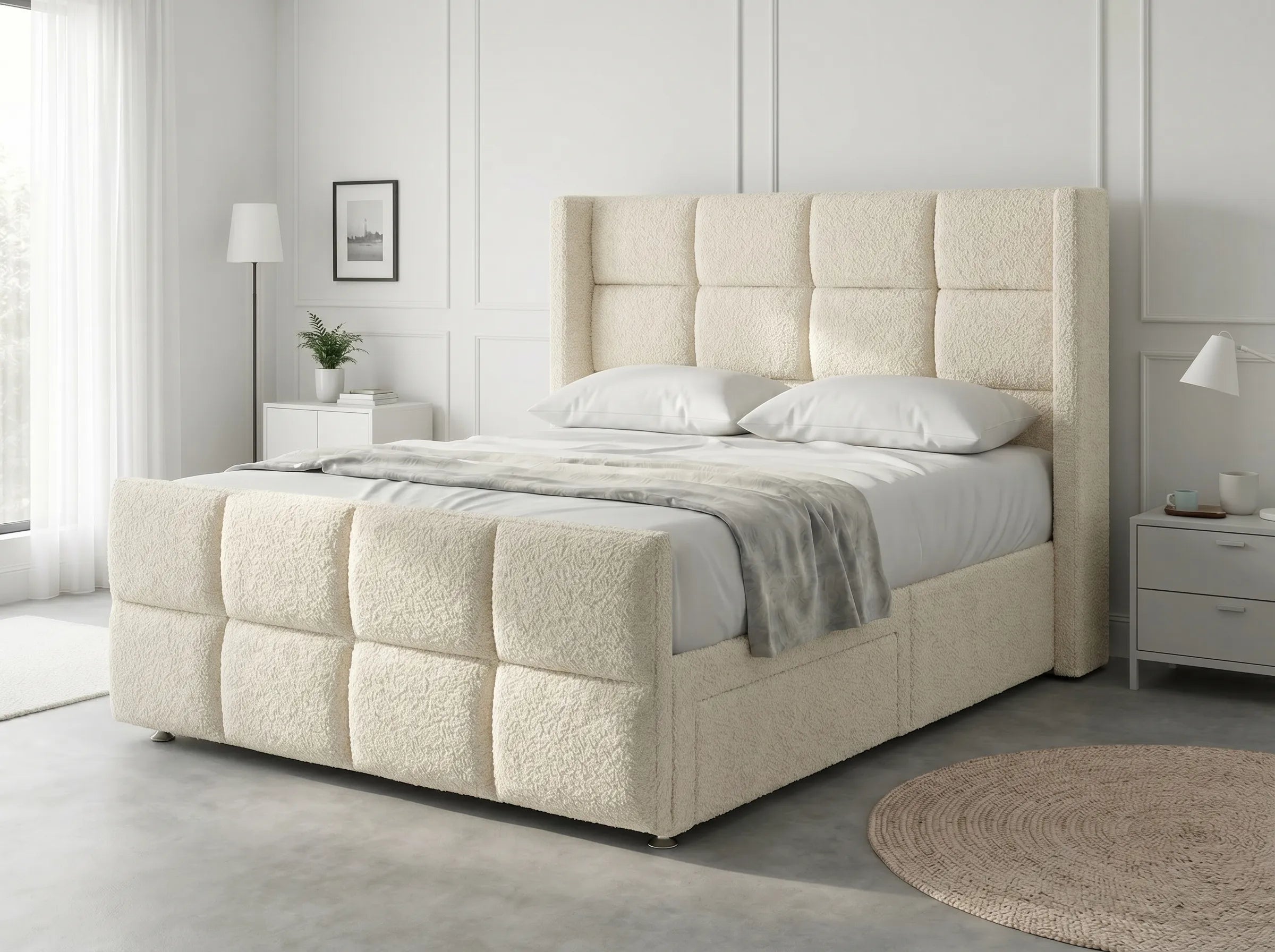 Timeless Sleigh Comfort | Divan Drawer Base with Functional Storage Drawers (UK) | Discount Bed Store (DBS) #DB147