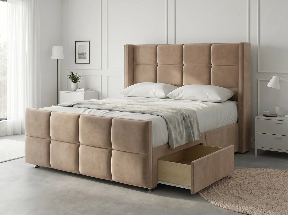 Timeless Sleigh Comfort | Divan Drawer Base with Functional Storage Drawers (UK) | Discount Bed Store (DBS) #DB147