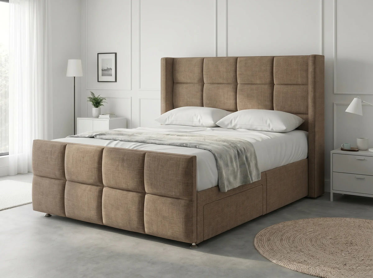 Timeless Sleigh Comfort | Divan Drawer Base with Functional Storage Drawers (UK) | Discount Bed Store (DBS) #DB147