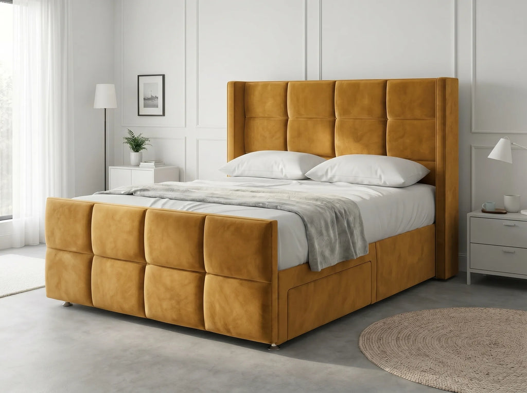 Timeless Sleigh Comfort | Divan Drawer Base with Functional Storage Drawers (UK) | Discount Bed Store (DBS) #DB147