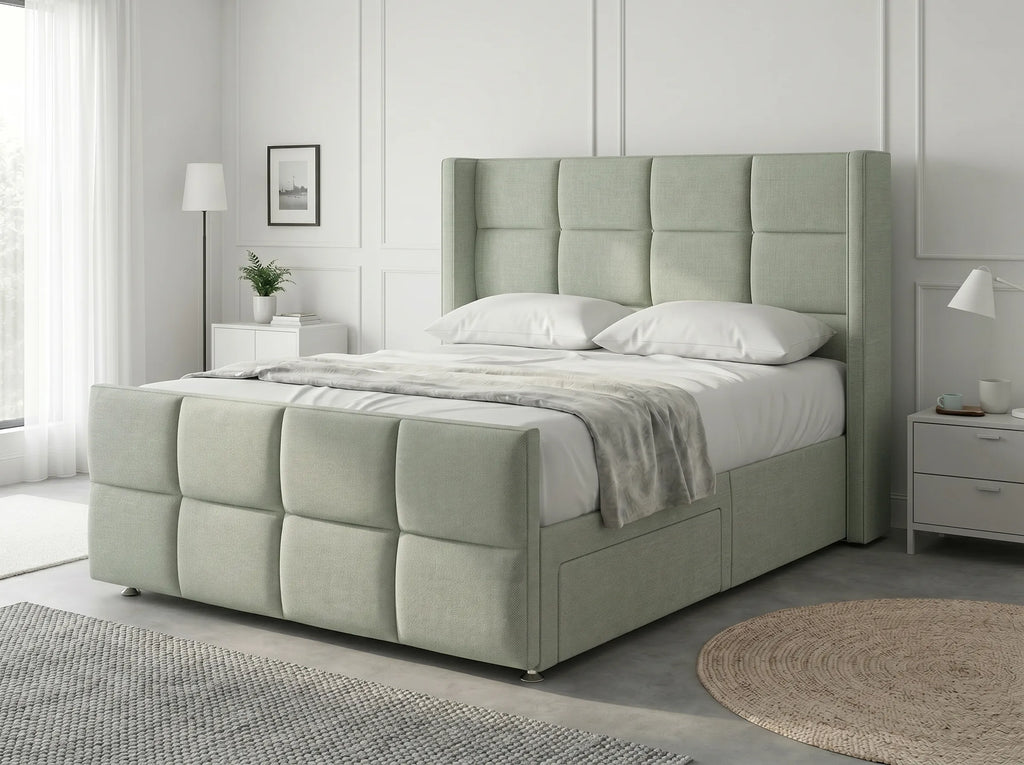 Timeless Sleigh Comfort | Divan Drawer Base with Functional Storage Drawers (UK) | Discount Bed Store (DBS) #DB147