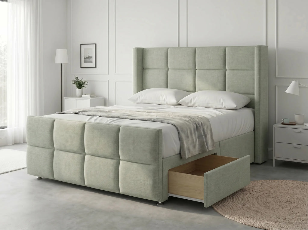 Timeless Sleigh Comfort | Divan Drawer Base with Functional Storage Drawers (UK) | Discount Bed Store (DBS) #DB147
