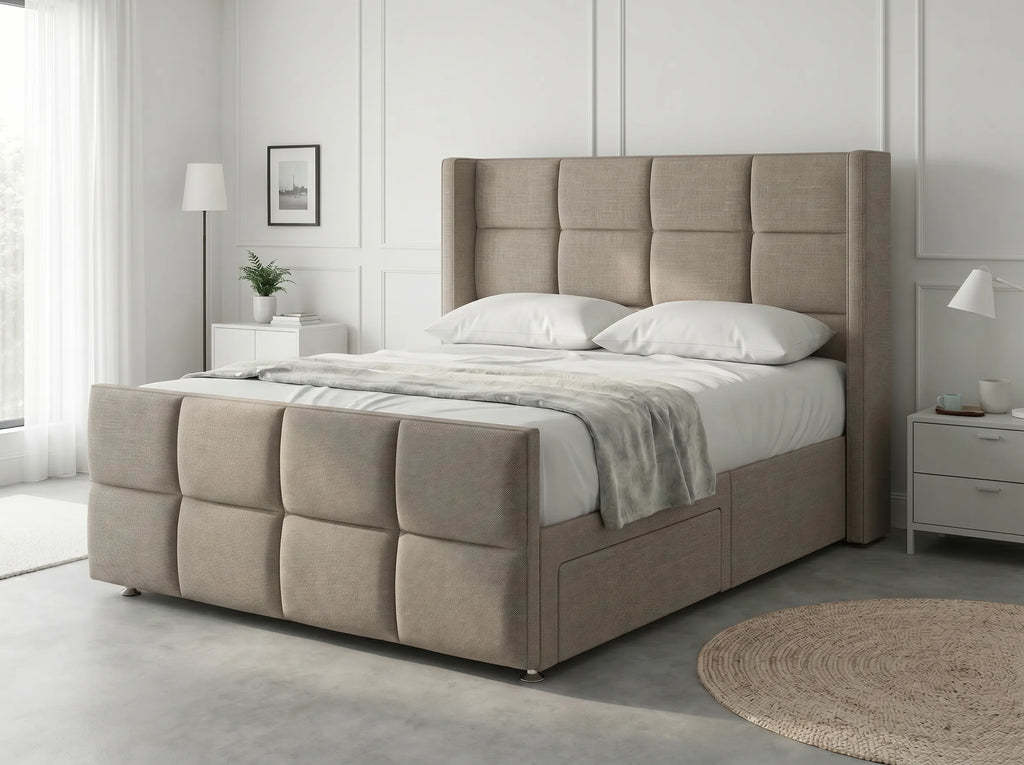 Timeless Sleigh Comfort | Divan Drawer Base with Functional Storage Drawers (UK) | Discount Bed Store (DBS) #DB147