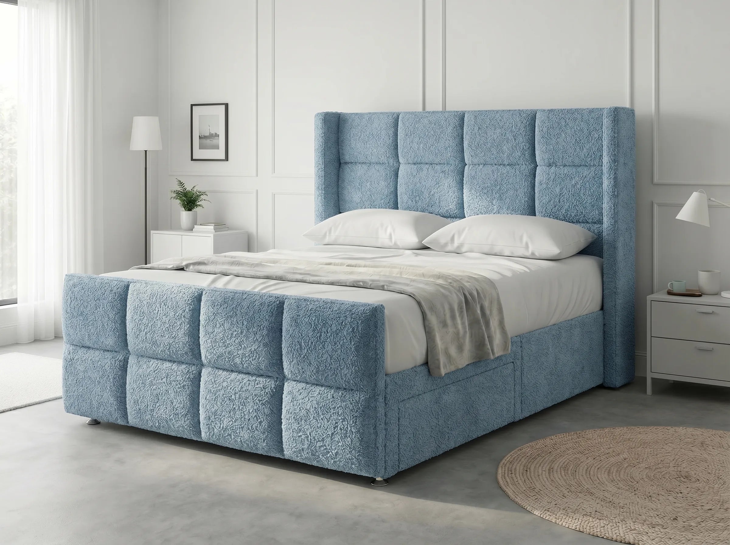 Timeless Sleigh Comfort | Divan Drawer Base with Functional Storage Drawers (UK) | Discount Bed Store (DBS) #DB147