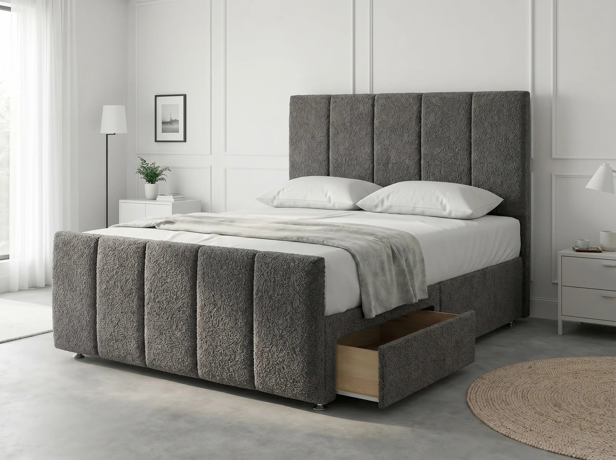 Royal Curve Majesty | Divan Drawer Bed with Seamless Drawer Storage (UK) | Discount Bed Store (DBS) #DB148