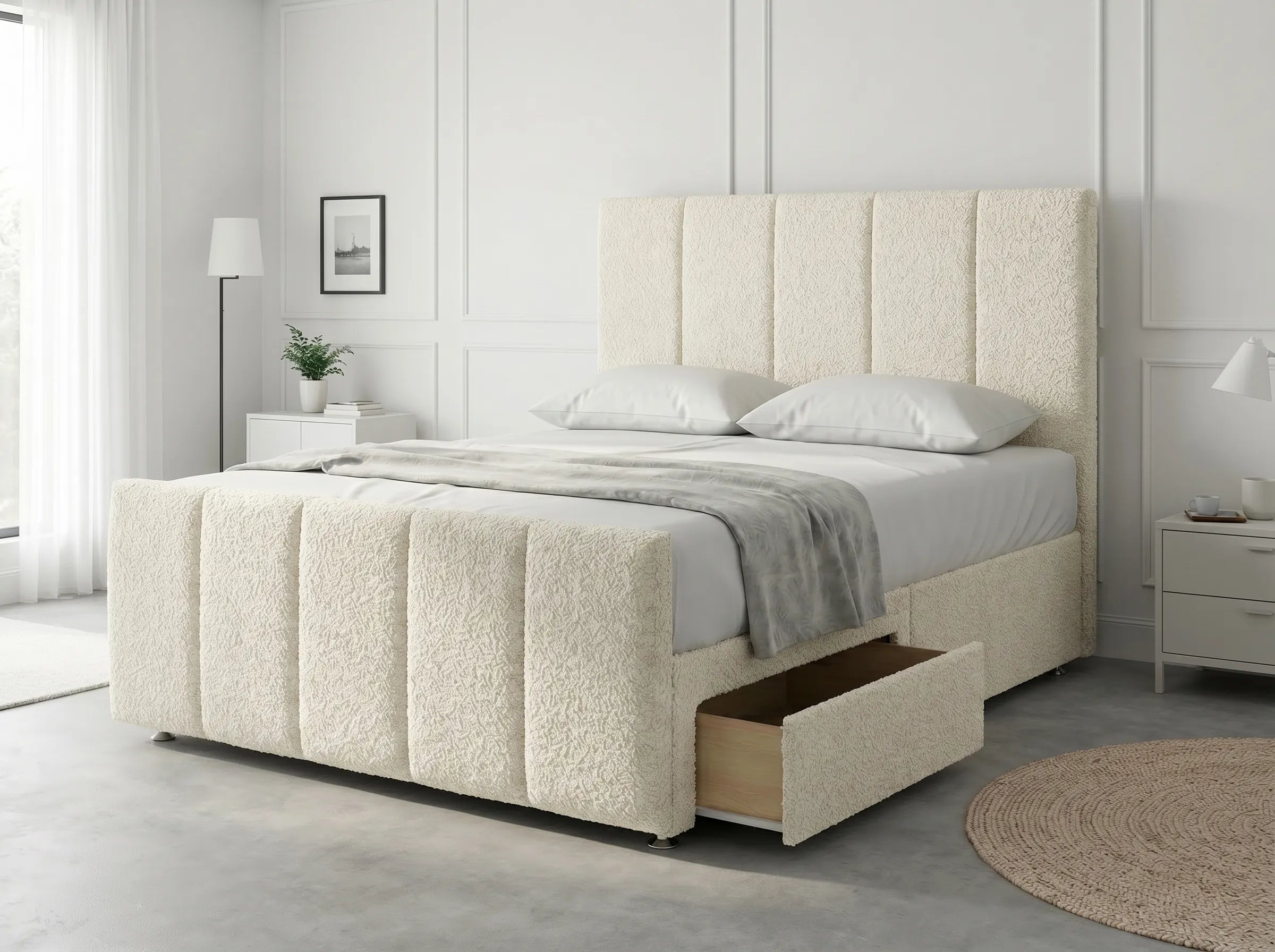 Royal Curve Majesty | Divan Drawer Bed with Seamless Drawer Storage (UK) | Discount Bed Store (DBS) #DB148