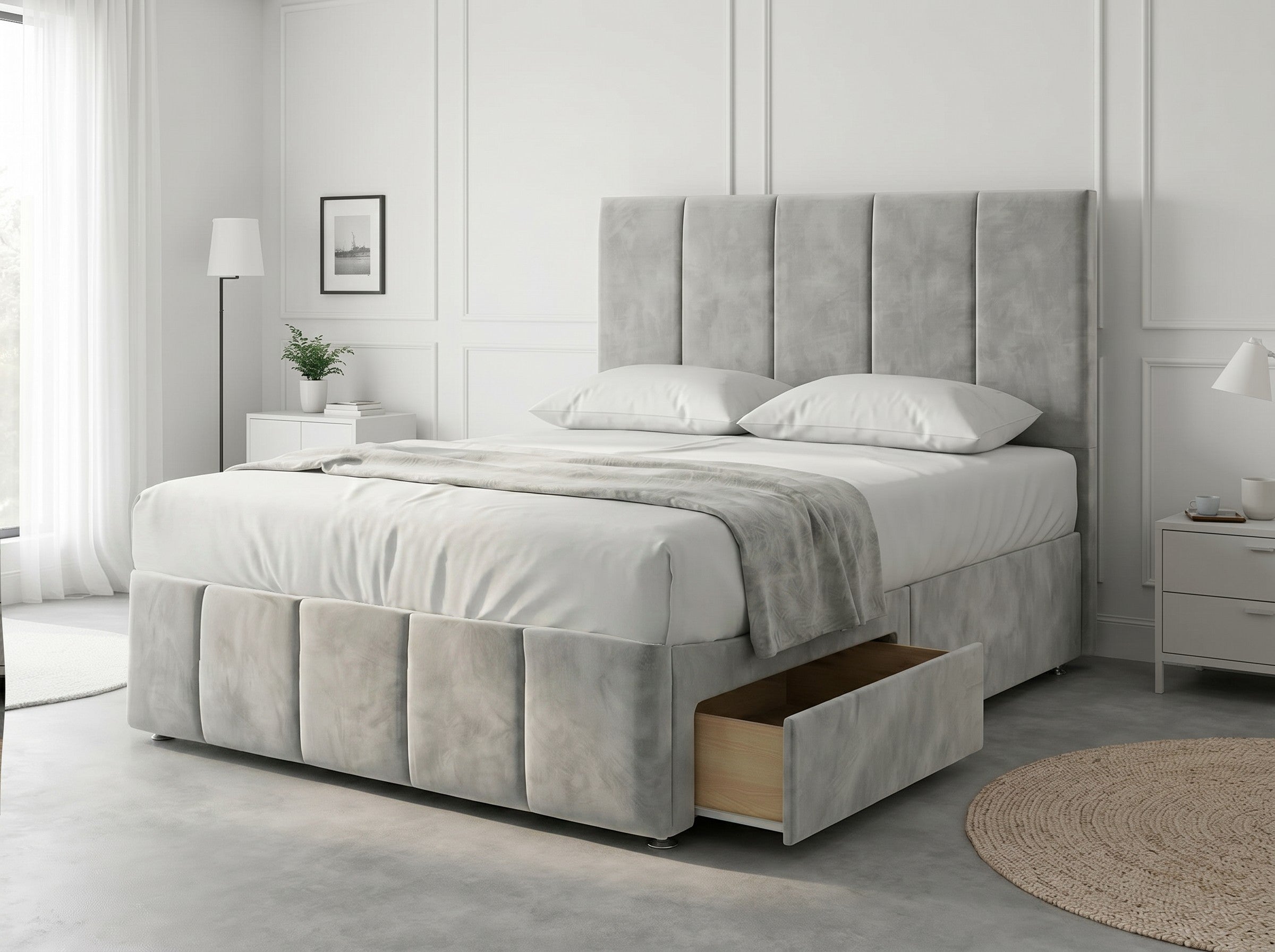 Royal Curve Majesty | Divan Drawer Bed with Seamless Drawer Storage (UK) | Discount Bed Store (DBS) #DB148