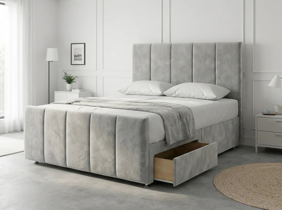 Royal Curve Majesty | Divan Drawer Bed with Seamless Drawer Storage (UK) | Discount Bed Store (DBS) #DB148