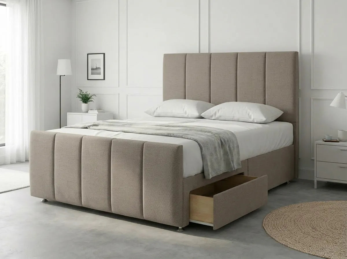 Royal Curve Majesty | Divan Drawer Bed with Seamless Drawer Storage (UK) | Discount Bed Store (DBS) #DB148