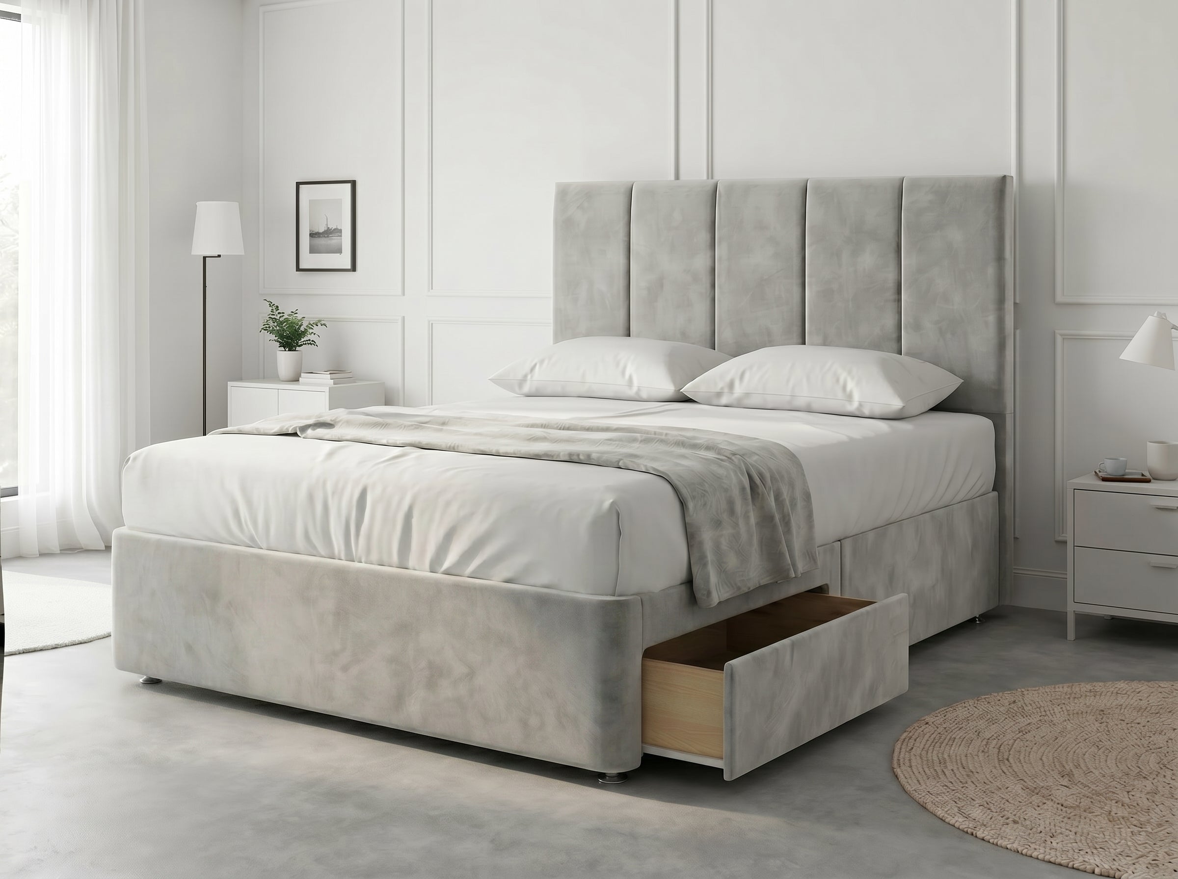 Royal Curve Majesty | Divan Drawer Bed with Seamless Drawer Storage (UK) | Discount Bed Store (DBS) #DB148