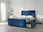 Elegant Sleigh Aura | Divan Drawer Bed with Hidden Storage Drawers (UK) | Discount Bed Store (DBS) #DB149