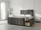 Elegant Sleigh Aura | Divan Drawer Bed with Hidden Storage Drawers (UK) | Discount Bed Store (DBS) #DB149
