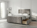 Elegant Sleigh Aura | Divan Drawer Bed with Hidden Storage Drawers (UK) | Discount Bed Store (DBS) #DB149