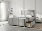Elegant Sleigh Aura | Divan Drawer Bed with Hidden Storage Drawers (UK) | Discount Bed Store (DBS) #DB149