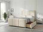 Elegant Sleigh Aura | Divan Drawer Bed with Hidden Storage Drawers (UK) | Discount Bed Store (DBS) #DB149