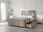 Elegant Sleigh Aura | Divan Drawer Bed with Hidden Storage Drawers (UK) | Discount Bed Store (DBS) #DB149
