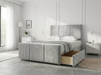 Elegant Sleigh Aura | Divan Drawer Bed with Hidden Storage Drawers (UK) | Discount Bed Store (DBS) #DB149