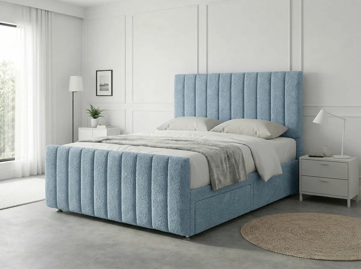 Modern Luxe Curve | Divan Drawer Bed Frame with Storage Drawers (UK) | Discount Bed Store (DBS) #DB150