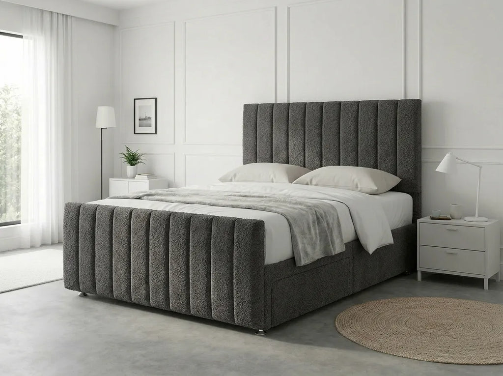 Modern Luxe Curve | Divan Drawer Bed Frame with Storage Drawers (UK) | Discount Bed Store (DBS) #DB150